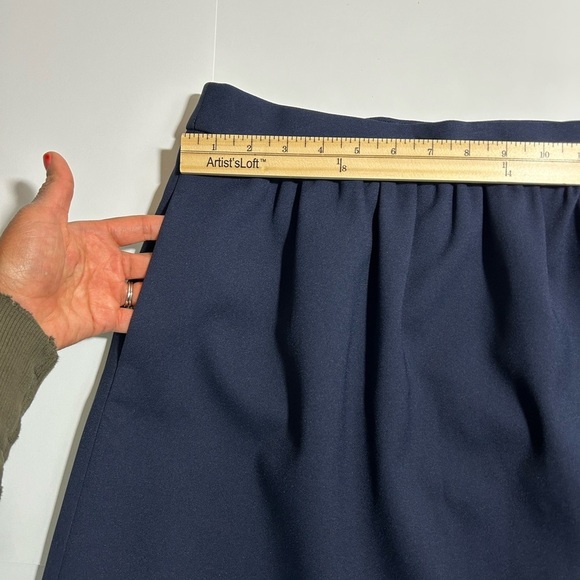 JCrew Navy Blue Pointe A-Line Mini Skirt Size 8 - Picture 3 of 8